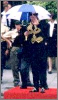 Michael Outside His Hotel